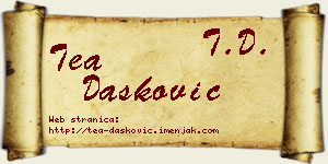 Tea Dašković vizit kartica